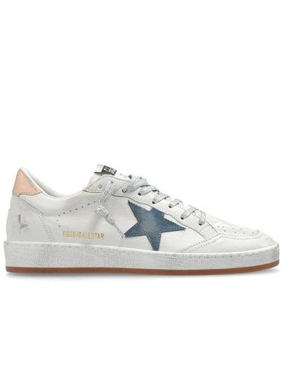 Ballstar Leather Low Top Sneakers Smoke Blue White - GOLDEN GOOSE - BALAAN 2