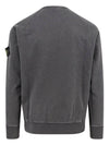 Logo Patch Crew Neck Sweatshirt Dark Grey - STONE ISLAND - BALAAN 3