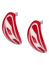 Logo Resin Earrings Red - DIESEL - BALAAN 3