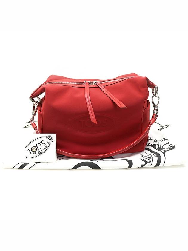 Alber Elbaz Collaboration Red Neoprene Pebble Medium Hobo Shoulder Bag - TOD'S - BALAAN 2