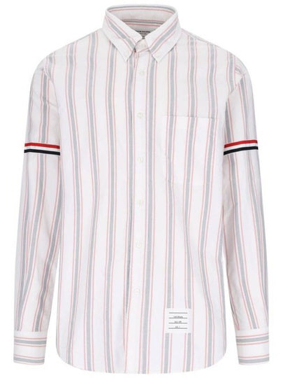 Stripe Oxford Armband Long Sleeve Shirt - THOM BROWNE - BALAAN 2