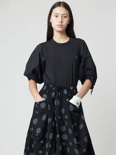 Bubble Sleeve Blouse Black - ATHPLATFORM - BALAAN 2