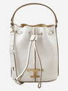 T Timeless Leather Micro Logo Bucket Bag White - TOD'S - BALAAN 2