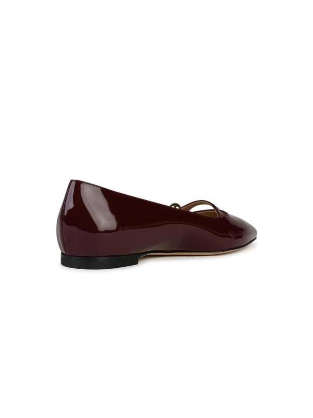 Casadei 'Cleo' Burgundy Shiny Leather Ballet Flats - CASADEI - BALAAN 3