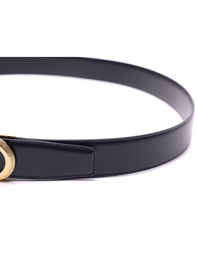 Gancini Leather Reversible Belt Black Blue - SALVATORE FERRAGAMO - BALAAN 6