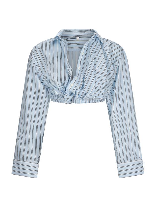 Shirt 233SH04211403FE PRINT BLUE STRIPE BLUE - JACQUEMUS - BALAAN 2