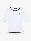 Knit diagonal round t shirt FS2RSG2371FWHI - FILA - BALAAN 1