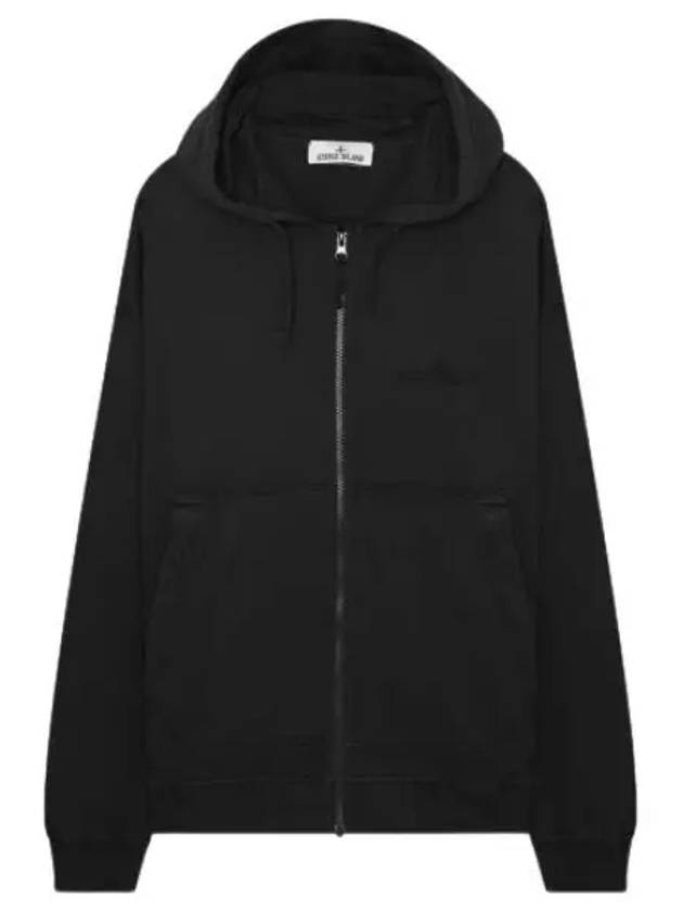 Garment Dying Badge Hooded Zip Up Men - STONE ISLAND - BALAAN 1