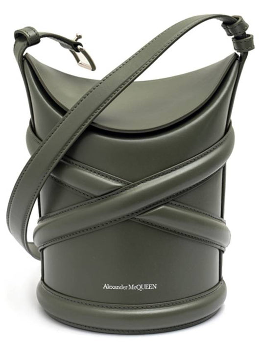 The Curve Small Bucket Bag Military Green - ALEXANDER MCQUEEN - BALAAN 2