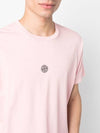 Garment Dyed Lettering One Print Cotton Jersey Short Sleeve T-Shirt Pink - STONE ISLAND - BALAAN 5