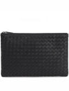 Intrecciato Clutch Bag Black - BOTTEGA VENETA - BALAAN 2