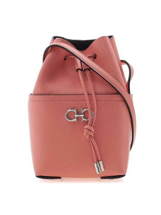 Gancini Mini Bucket Bag Pink - SALVATORE FERRAGAMO - BALAAN.