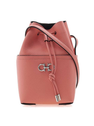 Gancini Mini Bucket Bag Pink - SALVATORE FERRAGAMO - BALAAN 1