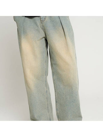 vintage washed out denim pants - TENER - BALAAN 1