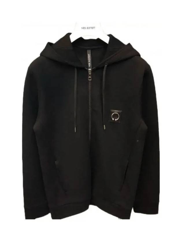 Pierced Design Zip Up Hoodie Black - NEIL BARRETT - BALAAN 1