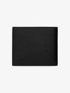 Classic Logo Textured Leather Half Wallet Black - SAINT LAURENT - BALAAN 3