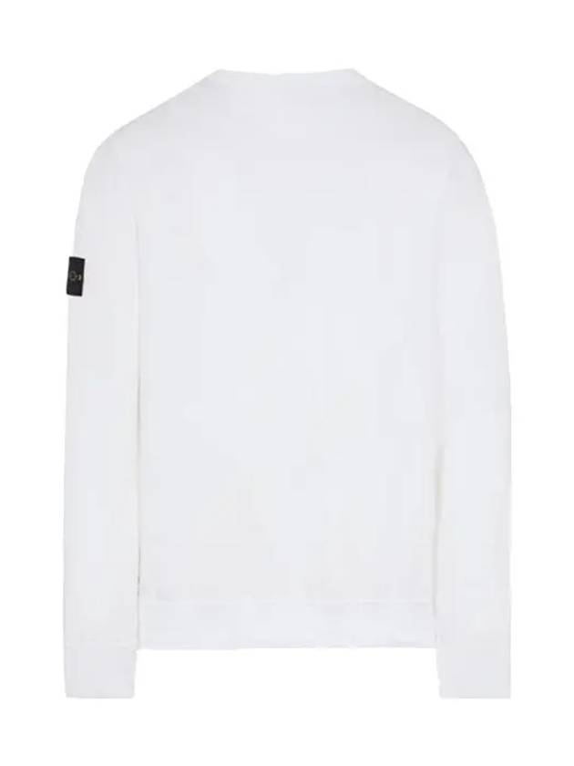 Waffen Patch Cotton Stretch Fleece Sweatshirt White - STONE ISLAND - BALAAN 3