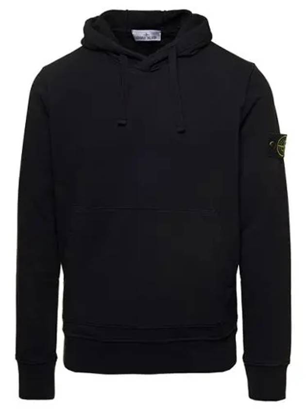 Signature Logo Patch Hoodie Black - STONE ISLAND - BALAAN 2