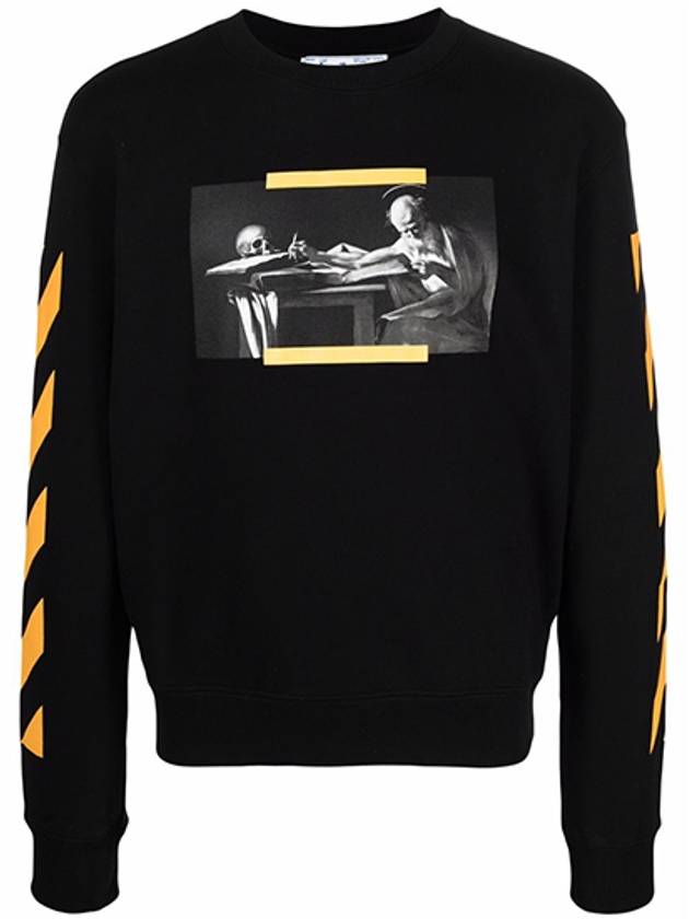 Men's Caravaggio Painting Sweatshirt Black - OFF WHITE - BALAAN 2