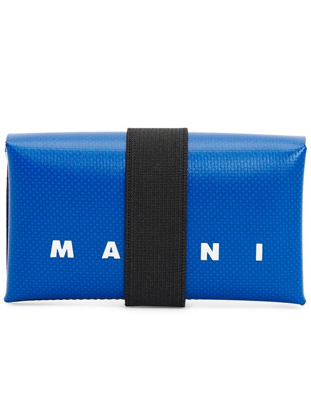 Logo Banded Coin Card Wallet Blue - MARNI - BALAAN 2