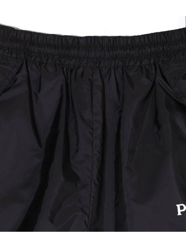 Logo Print Shorts Black - PRADA - BALAAN 4