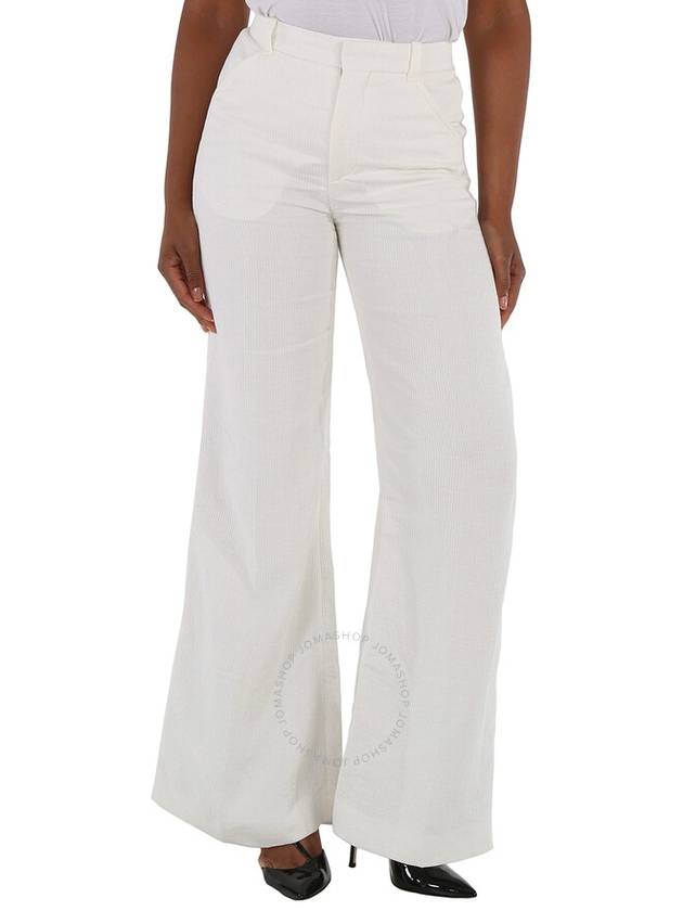 Chloe Ladies Iconic Milk Flared Ribbed Trousers, Brand Size 34 (US Size 2) - CHLOE - BALAAN 1