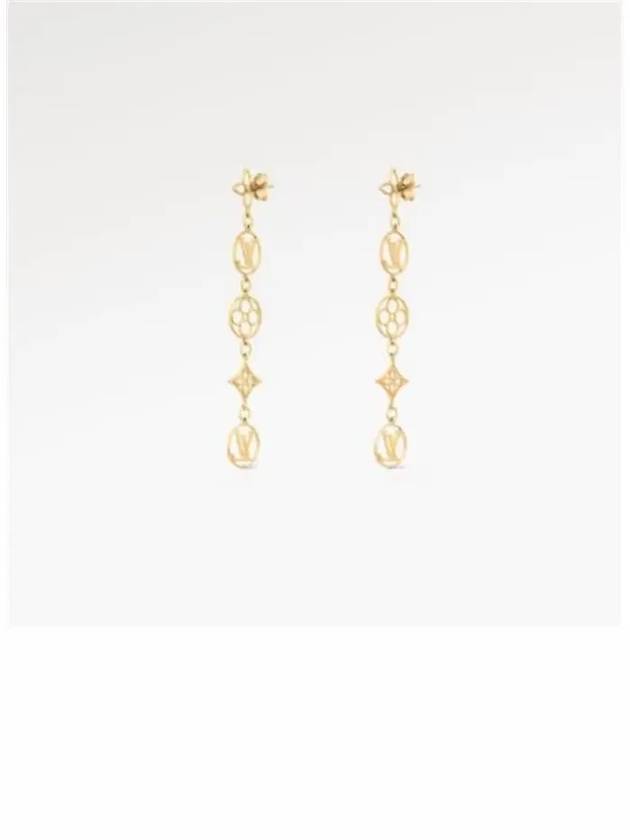 LV Lace Earrings Gold - LOUIS VUITTON - BALAAN 4