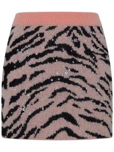 Alessandra Rich Pink Mohair Blend Miniskirt - ALESSANDRA RICH - BALAAN 1