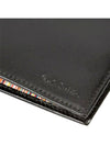 Men's Logo Signature Stripe Leather Half Wallet Black - PAUL SMITH - BALAAN 7