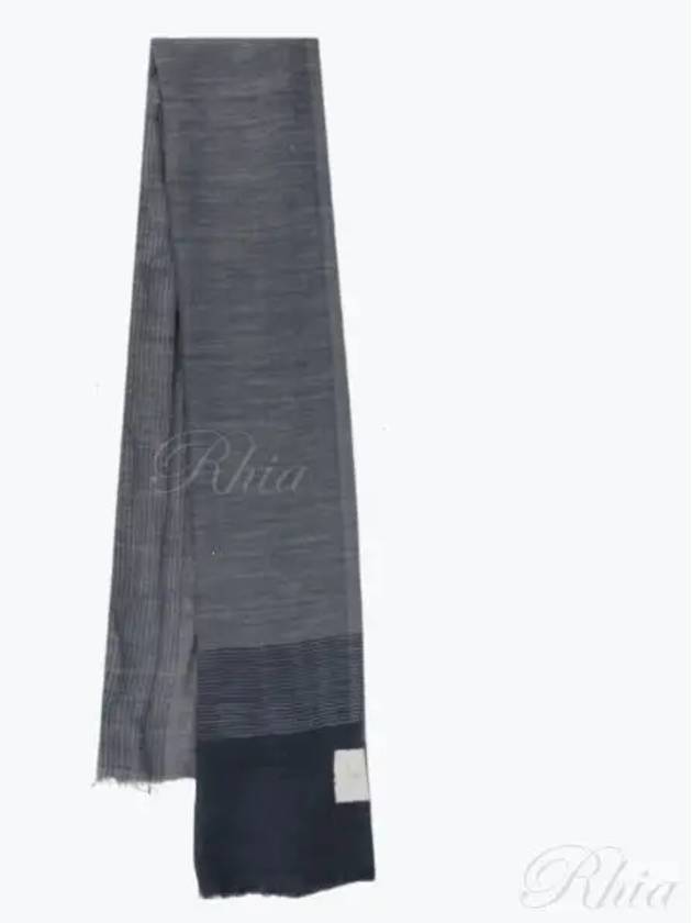 Check Pattern Silk Blend Scarf Grey - BRUNELLO CUCINELLI - BALAAN 2