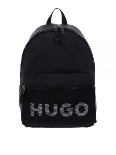 Logo Print Backpack Black - HUGO BOSS - BALAAN 2