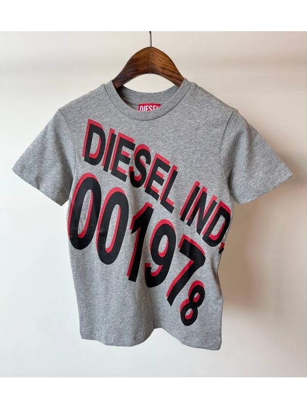 Kids T Shirt J02101 KYAWX K963 Gray 8 10 12 14Y - DIESEL - BALAAN 1