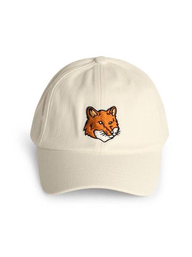 Large Fox Head 6P Ball Cap White - MAISON KITSUNE - BALAAN 2