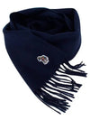 Zebra Logo Patch Wool Muffler Navy - PAUL SMITH - BALAAN.