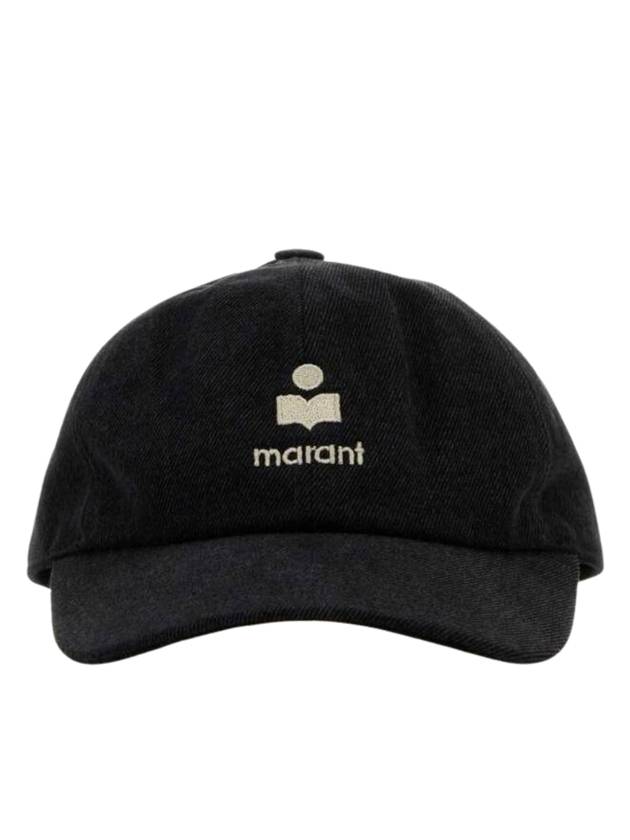 Tomas Embroidered Logo Ball Cap Black - ISABEL MARANT - BALAAN 1