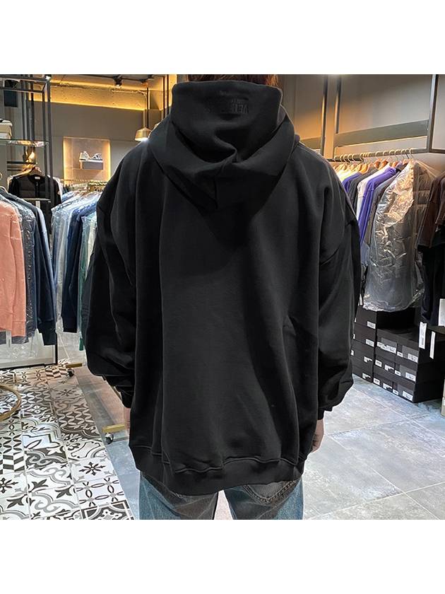 Side Logo Tape Overfit Hoodie Black - VETEMENTS - BALAAN 6