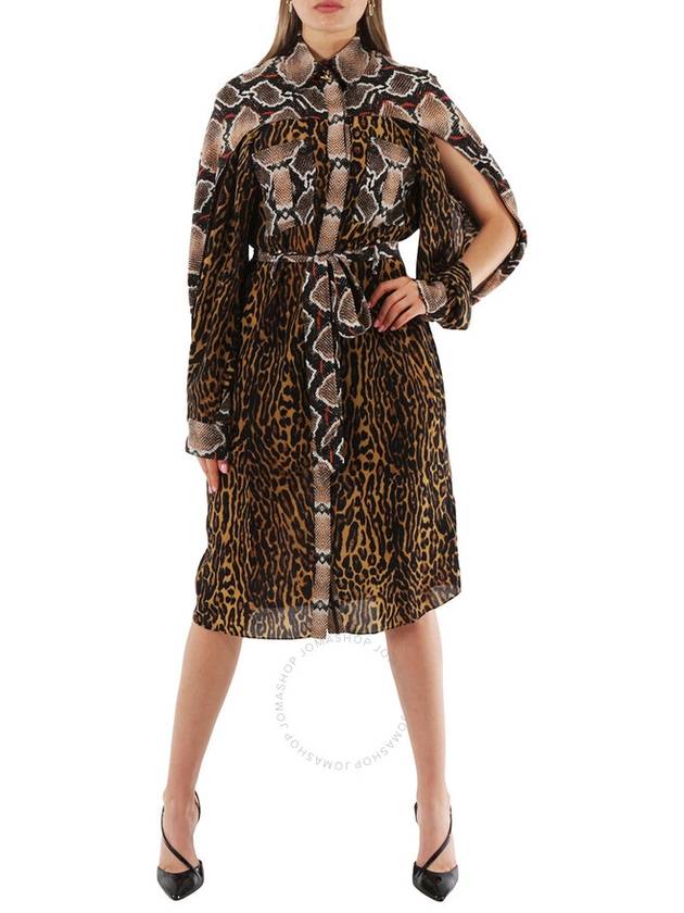 leopard print midi dress brown - BURBERRY - BALAAN 2