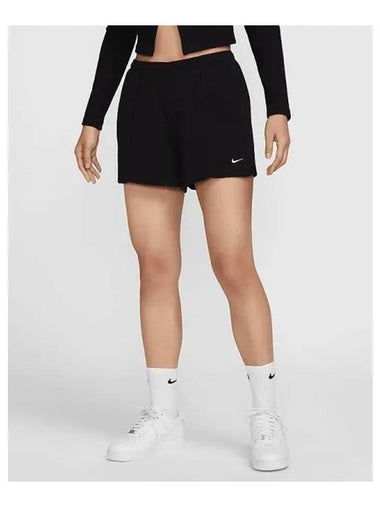 Sportswear Chill Terry Women s Mid Rise 4 Inch French Shorts Black HF6941 010 743969 - NIKE - BALAAN 1