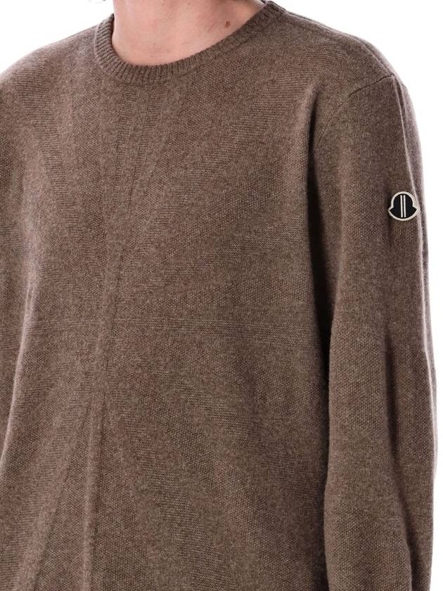 Wool Cashmere Knit Top Brown - MONCLER - BALAAN 4