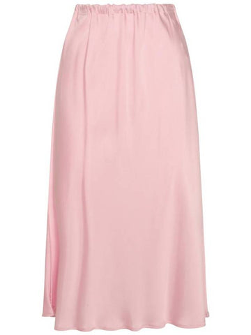 Light Pink Viscose Skirt J02MA0202J65022668 B0561012360 - JIL SANDER - BALAAN 1