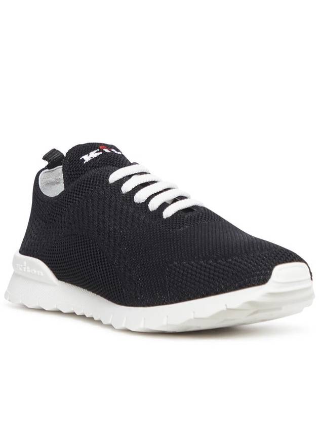 Fit Knit Low Top Sneakers Black - KITON - BALAAN 3