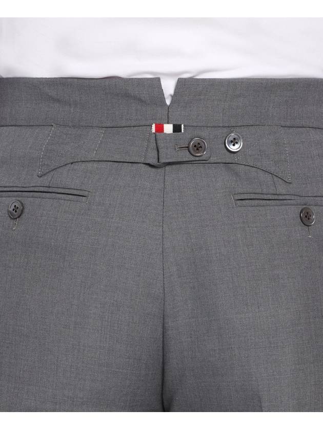 Diagonal Plain Weave Classic Wool Slacks Medium Grey - THOM BROWNE - BALAAN 7