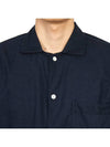 Poplin Pajamas Long Sleeve Shirt Midnight Blue - TEKLA - BALAAN 7