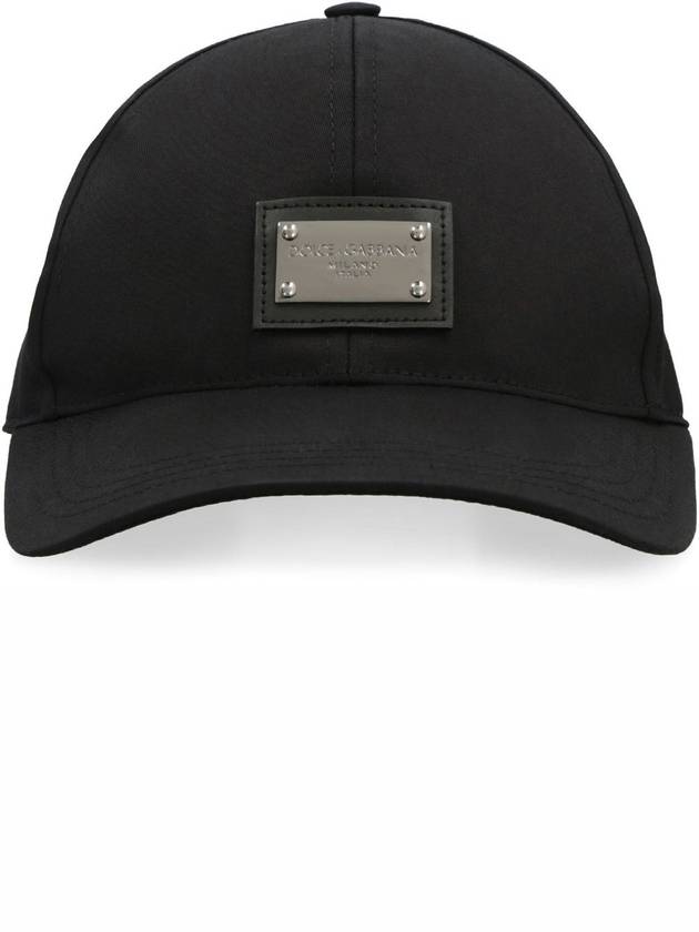 DG Logo Plaque Ball Cap Black - DOLCE&GABBANA - BALAAN 3