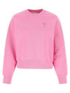 Heart Logo Cotton Sweatshirt Candy Pink - AMI - BALAAN 1