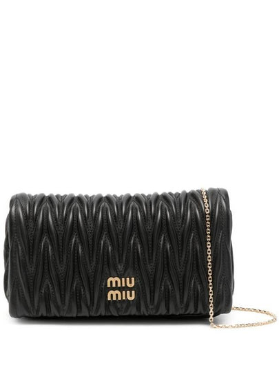 Matelasse Nappa Leather Logo Mini Bag Black - MIU MIU - BALAAN 2