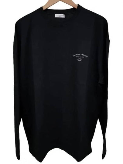 NUS19271 009 Logo Long Sleeve TShirt Black - IH NOM UH NIT - BALAAN 2