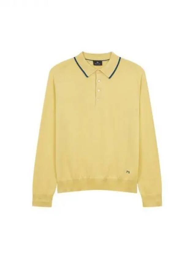 PS color combination line wool polo knit yellow 271307 - PAUL SMITH - BALAAN 1