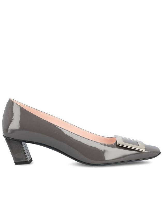 Women's Belle Vivier Metal Buckle Pumps Grey - ROGER VIVIER - BALAAN 2