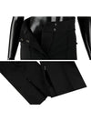 zipper high waist pants black - MONCLER - BALAAN 6